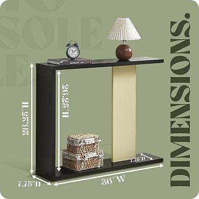 Kings Brand Furniture Indio Console Table, Entryway Sofa Table with Storage Shelf