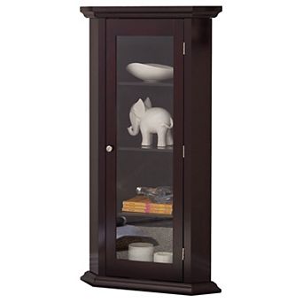 Kings Brand Furniture Cambridge Corner Curio Storage Cabinet