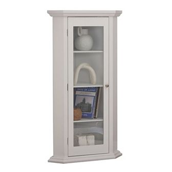 Kings Brand Furniture Cambridge Corner Curio Storage Cabinet