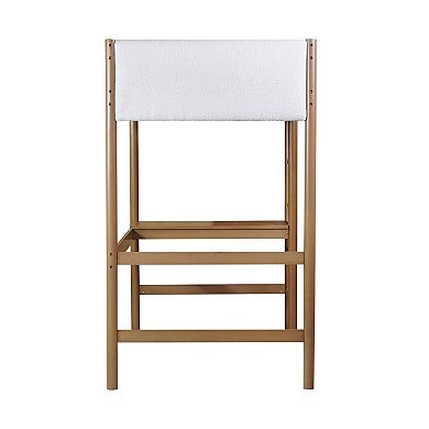 Whisen Twin Size Loft Bed with Desk, Upholstered Headboard, Ladder and Safety Guardrails Natural