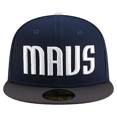Men's New Era Navy Dallas Mavericks Statement Edition Jersey Hook 59Fifty Fitted Hat