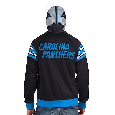 Men's Pro Player Black/Silver Carolina Panthers Helmet Full-Zip Hooded Track Jacket