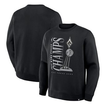 Unisex Fanatics Black Las Vegas Aces 2025 WNBA Finals Champions Trophy Sweatshirt