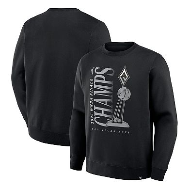 Unisex Fanatics Black Las Vegas Aces 2025 WNBA Finals Champions Trophy Sweatshirt