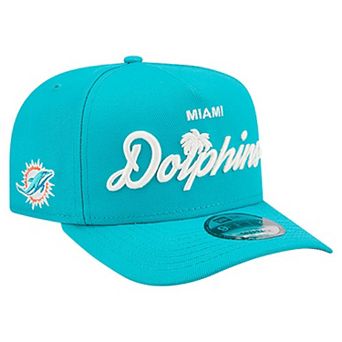 Men's New Era Aqua Miami Dolphins Local Play A-Frame 9FIFTY Snapback Hat
