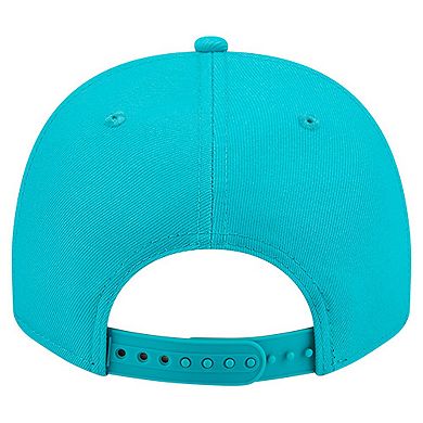 Men's New Era Aqua Miami Dolphins Local Play A-Frame 9FIFTY Snapback Hat