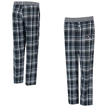 Women's Concepts Sport Black Las Vegas Raiders Laney Plaid Tri-Blend Pants