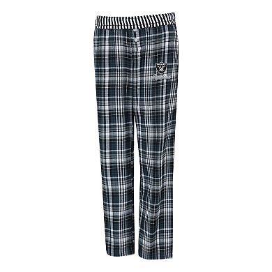 Women's Concepts Sport Black Las Vegas Raiders Laney Plaid Tri-Blend Pants
