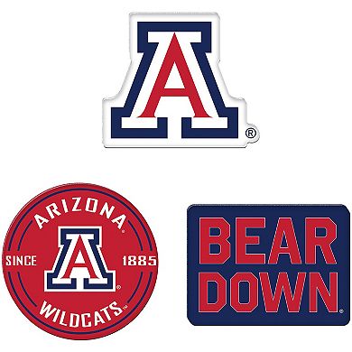 WinCraft Arizona Wildcats 3-Pack Premium Fridge Magnet Set
