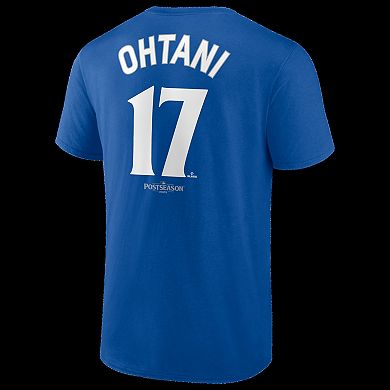 Men's Shohei Ohtani Royal Los Angeles Dodgers 2025 World Series Name & Number T-Shirt