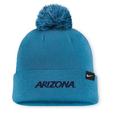 Men's Nike Turquoise Arizona Wildcats Primetime Peak Campus Cuffed Knit Hat with Pom