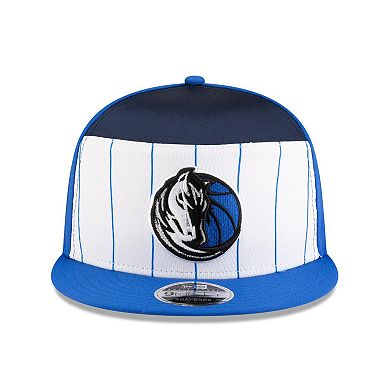 Men's New Era White/Blue Dallas Mavericks 2025 NBA Tip Off Split Panel 9FIFTY Snapback Hat