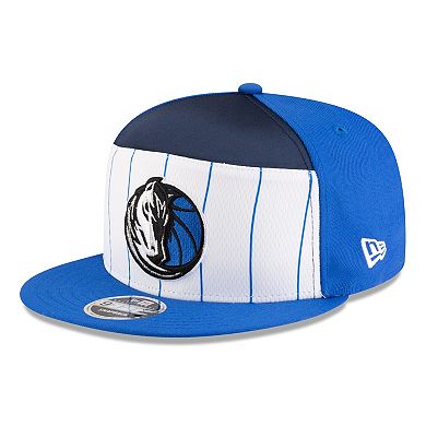 Men's New Era White/Blue Dallas Mavericks 2025 NBA Tip Off Split Panel 9FIFTY Snapback Hat