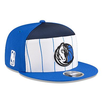 Men's New Era White/Blue Dallas Mavericks 2025 NBA Tip Off Split Panel 9FIFTY Snapback Hat