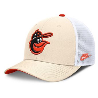 Men's Nike Natural Baltimore Orioles Cooperstown Collection Dri-FIT Rise Trucker Adjustable Hat