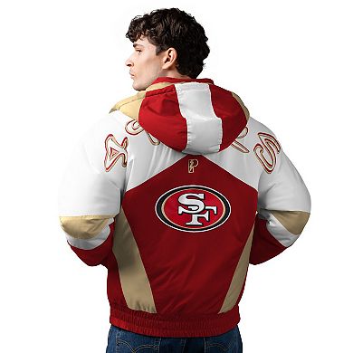 Men's Pro Player Scarlet/Gold San Francisco 49ers Shoulder To Shoulder Polyfill Full-Zip Hooded Jacket