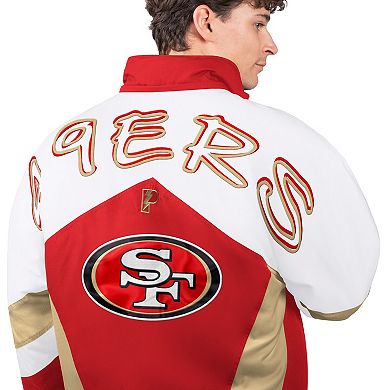 Men's Pro Player Scarlet/Gold San Francisco 49ers Shoulder To Shoulder Polyfill Full-Zip Hooded Jacket