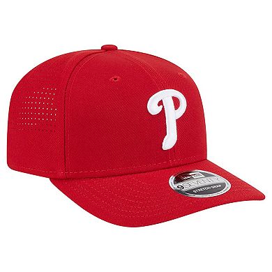 Men's New Era Red Philadelphia Phillies Performance 9SEVENTY Adjustable Hat