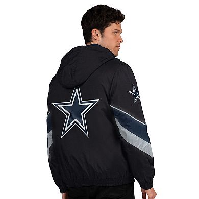 Men's Starter Black/Navy Dallas Cowboys Thursday Night Gridiron Full-Zip Jacket
