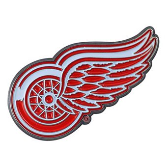 Logo Brands Detroit Red Wings Embossed Color Auto Emblem