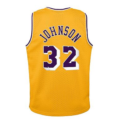 Toddler Magic Johnson Gold Los Angeles Lakers 1984/85 Swingman Jersey