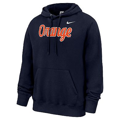 Men's Nike Navy Syracuse Orange Script Club Fleece Hoodie
