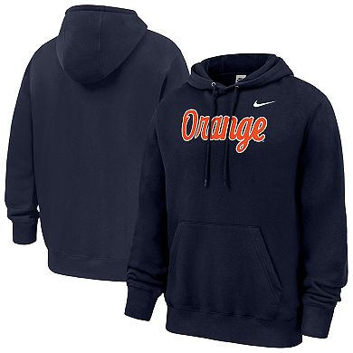 Men's Nike Navy Syracuse Orange Script Club Fleece Hoodie