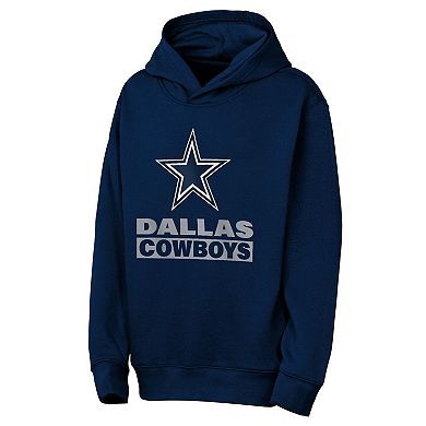 Youth Outerstuff Navy Dallas Cowboys Back to Basics Hoodie