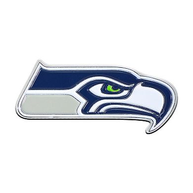 Logo Brands Seattle Seahawks Embossed Color Auto Emblem