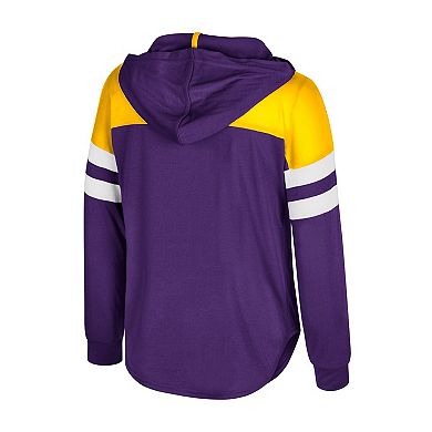 Girls Youth Colosseum Purple LSU Tigers Reflection Hoodie Long Sleeve T-Shirt