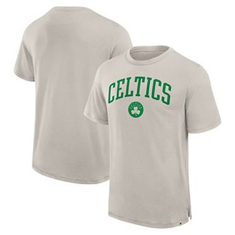 Men's Fanatics Cream Boston Celtics Crossover Collection Pull Up Jumper Shot Premium T-Shirt