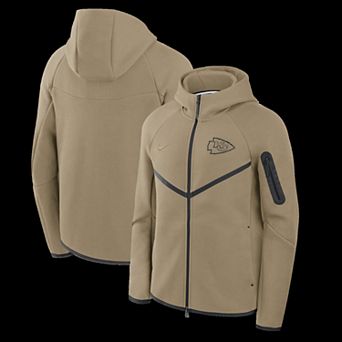Men's Nike Olive Kansas City Chiefs Tech Fleece Full-Zip Windrunner Hoodie