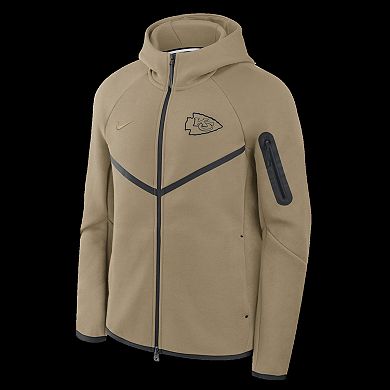 Men's Nike Olive Kansas City Chiefs Tech Fleece Full-Zip Windrunner Hoodie