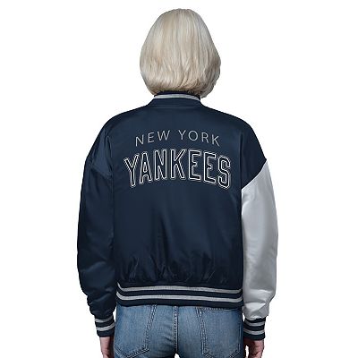 Women's Starter Navy/Gray New York Yankees Offside Cropped Full