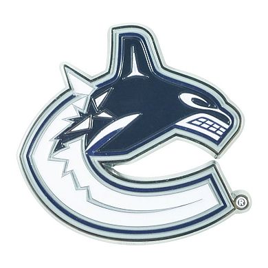 Logo Brands Vancouver Canucks Embossed Color Auto Emblem