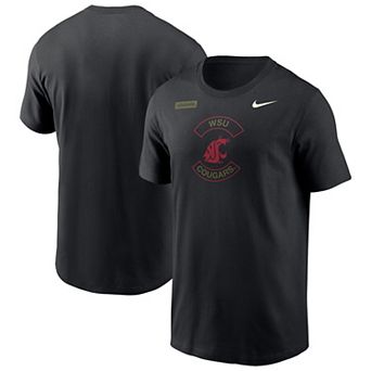 Men's Nike Black Washington State Cougars 2025 Military Appreciation Dri-FIT T-Shirt