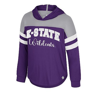 Girls Youth Colosseum Purple Kansas State Wildcats Reflection Hoodie Long Sleeve T-Shirt