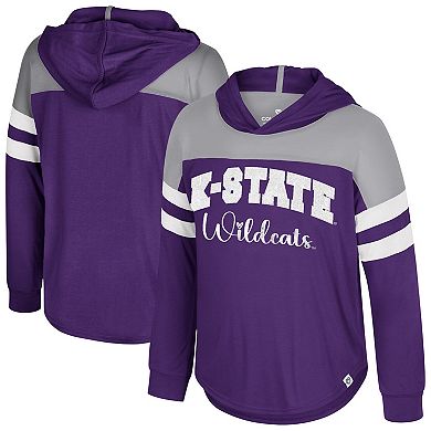 Girls Youth Colosseum Purple Kansas State Wildcats Reflection Hoodie Long Sleeve T-Shirt