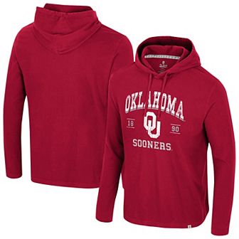 Men's Colosseum Crimson Oklahoma Sooners Simoleans Washed Hoodie