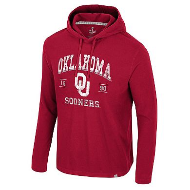 Men's Colosseum Crimson Oklahoma Sooners Simoleans Washed Hoodie