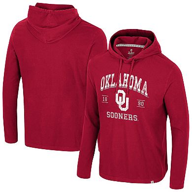 Men's Colosseum Crimson Oklahoma Sooners Simoleans Washed Hoodie