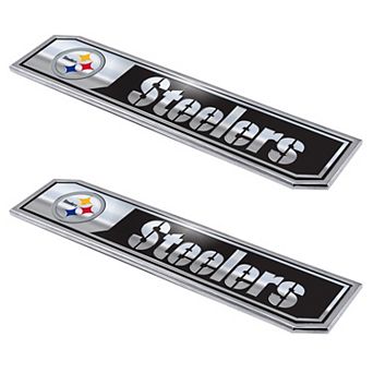 Logo Brands Pittsburgh Steelers 2-Pack Embossed Truck Emblem Set