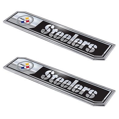Logo Brands Pittsburgh Steelers 2-Pack Embossed Truck Emblem Set