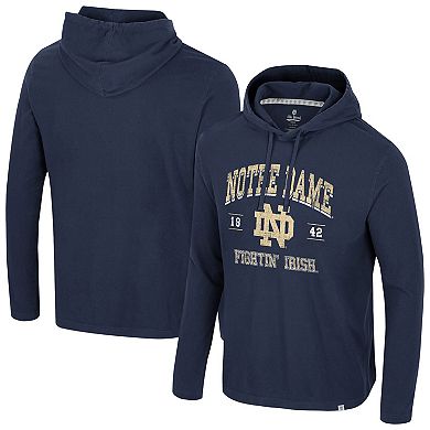 Men's Colosseum Navy Notre Dame Fighting Irish Simoleans Washed Hoodie