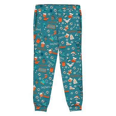 Toddler Outerstuff Aqua Miami Dolphins Chestnut Holiday Sleep Set