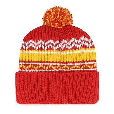 Youth '47 Red Kansas City Chiefs Polar Vortex Cuffed Knit Hat with Pom