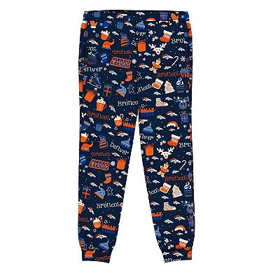 Toddler Outerstuff Navy Denver Broncos Chestnut Holiday Sleep Set