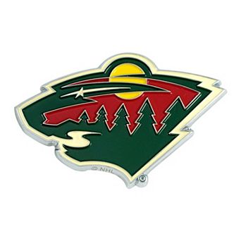 Logo Brands Minnesota Wild Embossed Color Auto Emblem