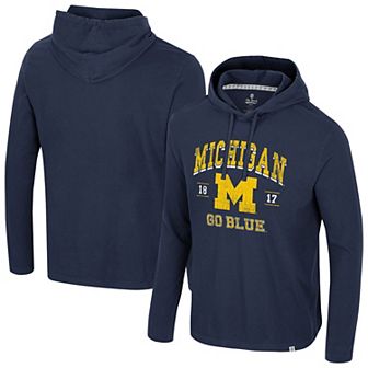 Men's Colosseum Navy Michigan Wolverines Simoleans Washed Hoodie