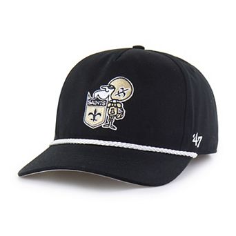 Men's '47 Black New Orleans Saints Rope Hitch Adjustable Hat